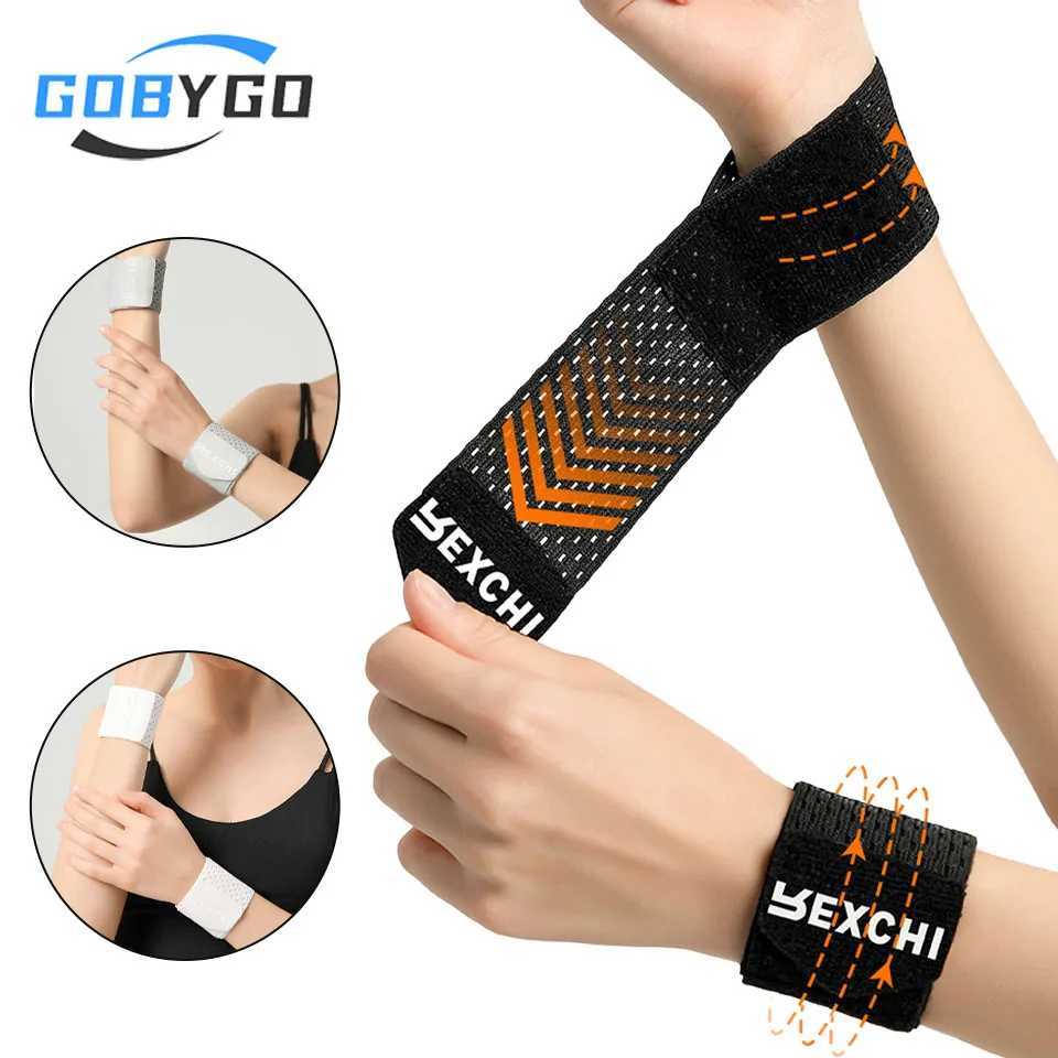 GOBYGO 1/2Pcs Thin Breathable Sports Wrist Wraps Wrap Around Compression Adjustable Elasticity Anti-sprain Wrist Strap Fitness M251226