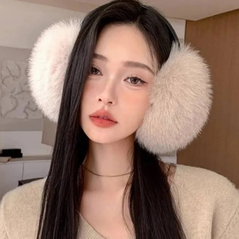 Mink Fur Earmuffs Women Winter Warm Ear Warmer Fashion Outdoor Cold Protection Ear Covers Warm Plush Headband Earflaps 251225