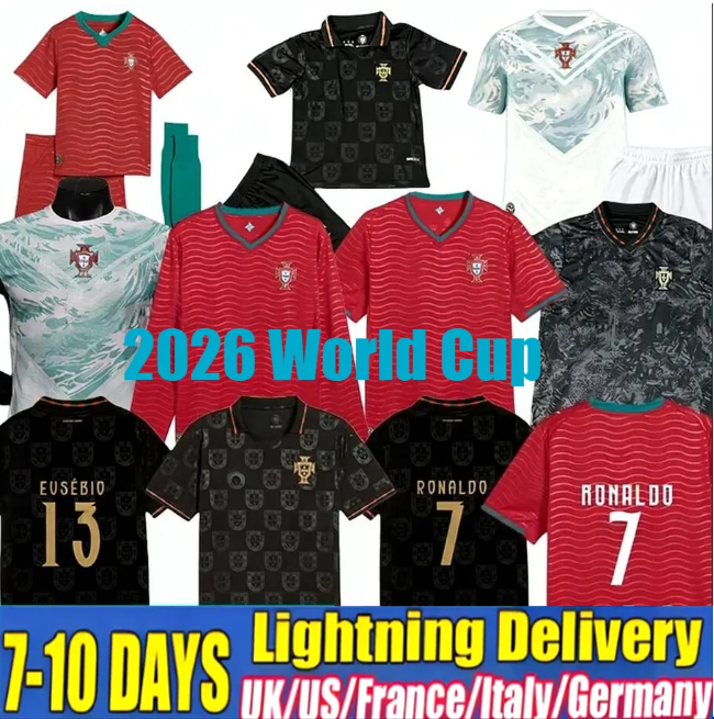 26 27portugal ronaldo football shirts Soccer Jerseys B.FERNANDES EUSEBI0 JOAO FeLIX MANE 2026 2027 Riyadh Men kit Portugal Child Shirt Kits Player