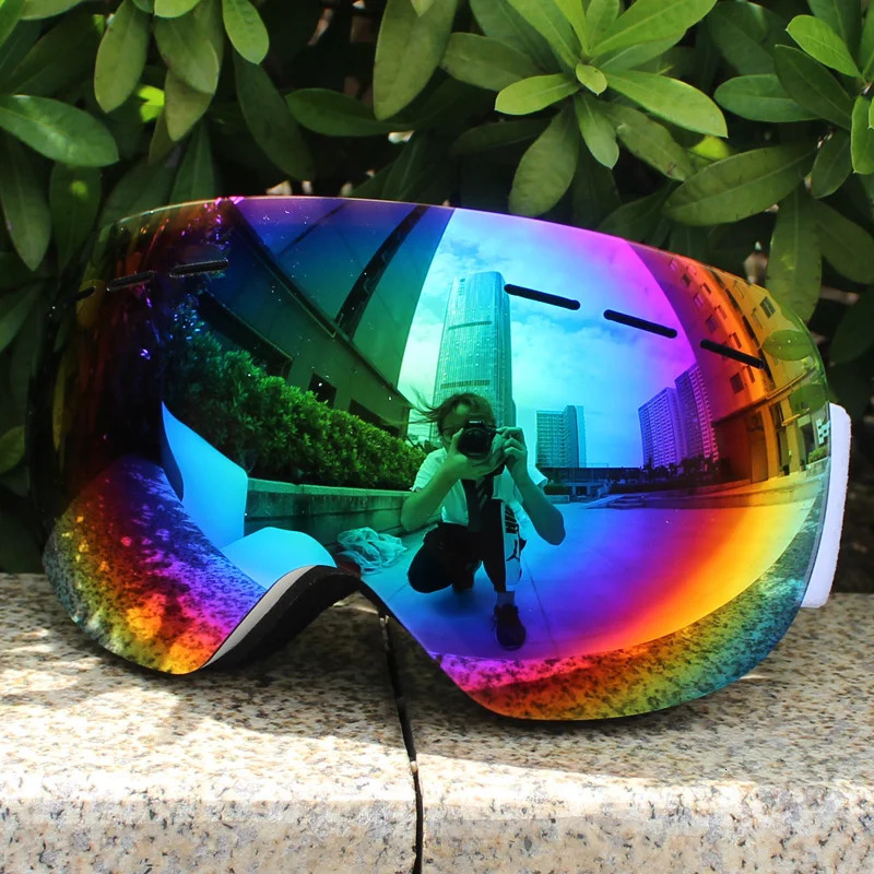 UV400 Anti-fog Double Layers Ski Goggles Lens Ski Mask Glasses Skiing Snow Snowboard Eyewear Mirror Polarize Goggles for Adults 251224