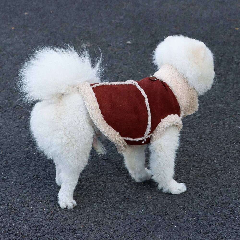 Jackets Warm Plush Dog Vest Soft Fleece Lining Sweater Small dog Cat Cute Puppy for Autumn Winter Cold Weathe 25T1226