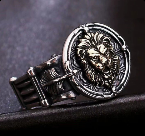 Unique Mens Fashion Black Ring Africa Grassland Lion Jewelry Fathers Day Anniversary Gift Banquet Party Band Rings 250604