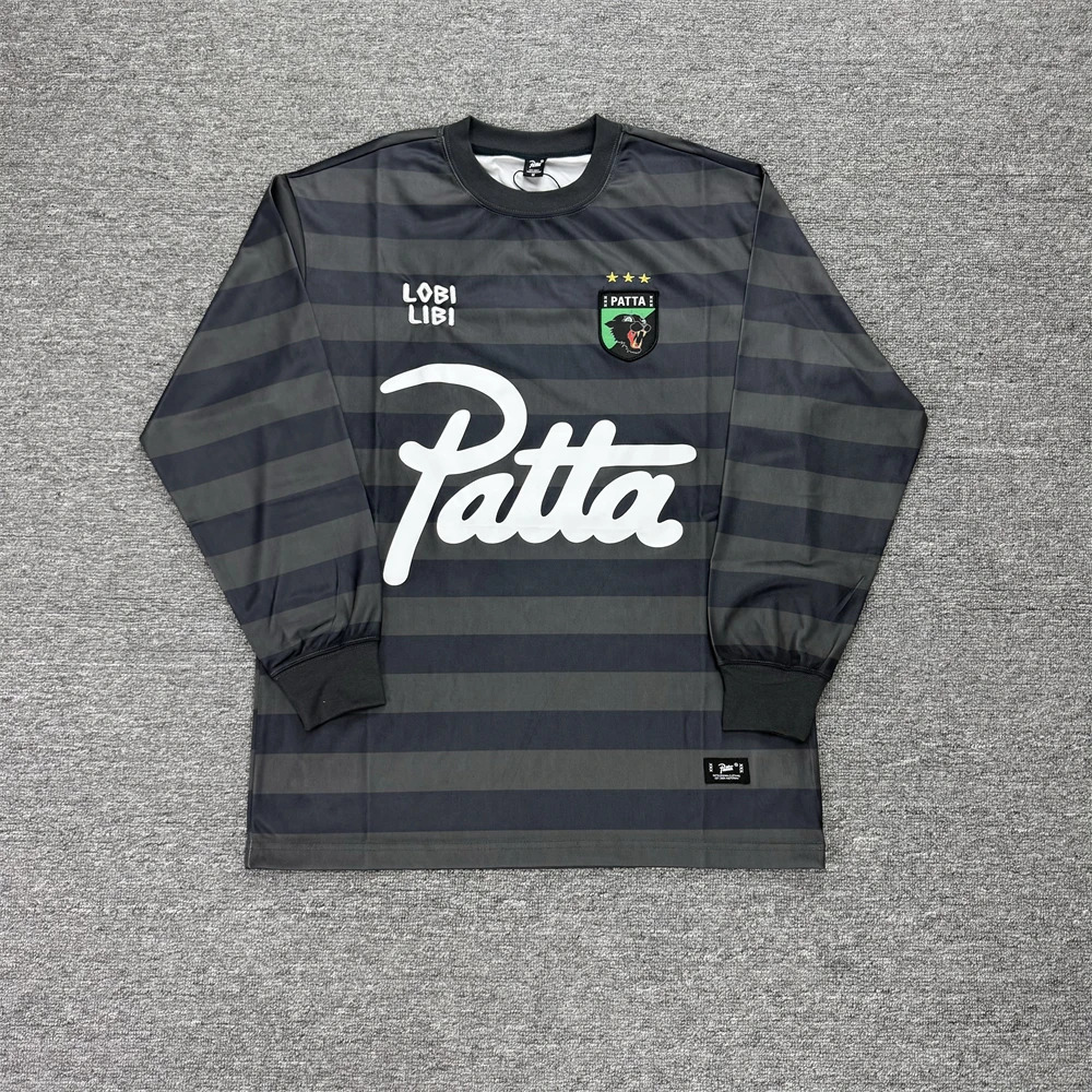 2026ss PATTA Striped Long Sleeve Vintage T Shirt Men Women High Quality Tee Tops T-Shirt 251225