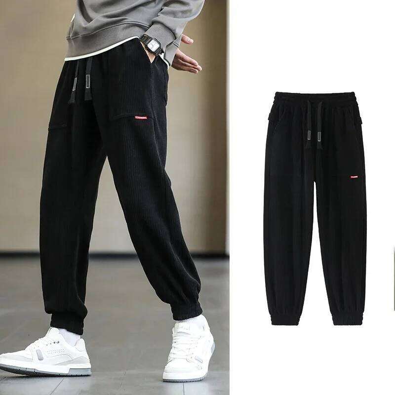 2023New Autumn Winter Corduroy Sweatpants Men Baggy Joggers Fashion Streetwear Loose Casual Harem Pants Plus Size 8Xl