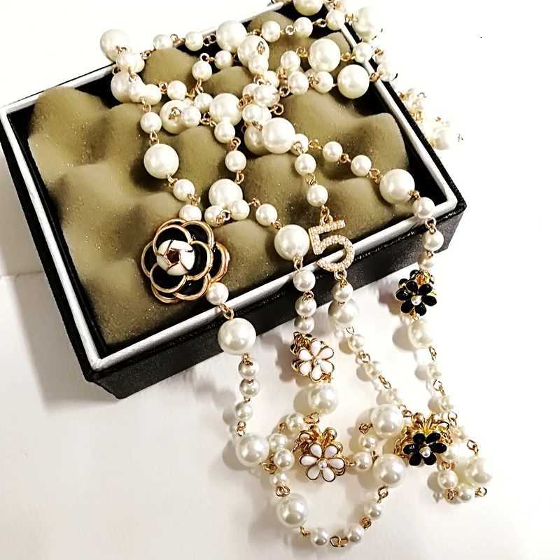 Luxury Mimiyagu Long Simulated Pearl Necklace For Women Double Layer Pendant Sweater Chain Party JewelryXJ251226