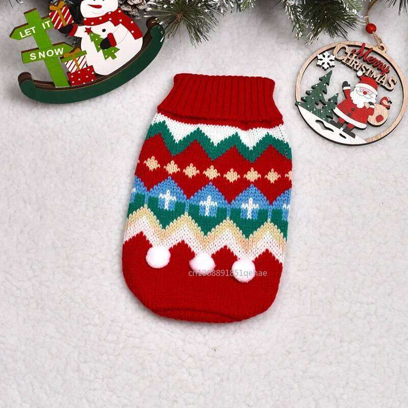 Cat Sweater Pullover Winter Dog Clothes for Small Dogs Chihuahua Yorkies Puppy Jacket Pet Clothing Christmas 25T1226
