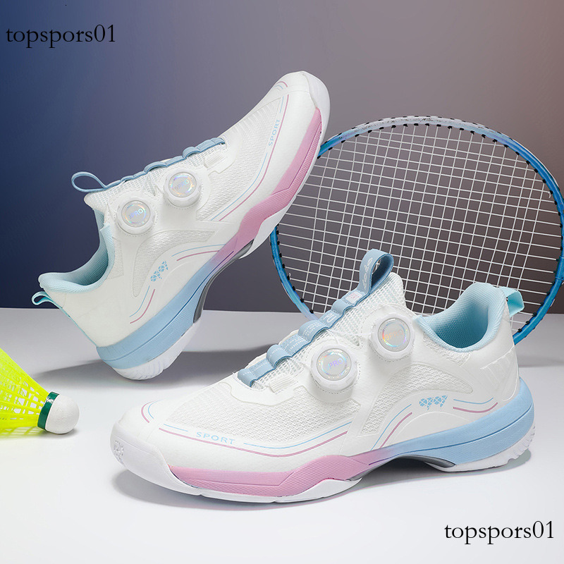 New Table Rotating Buckle Badminton for Men and Women Outdoor Sports Running Tennis Training Shoes with Carbon Plate Sole