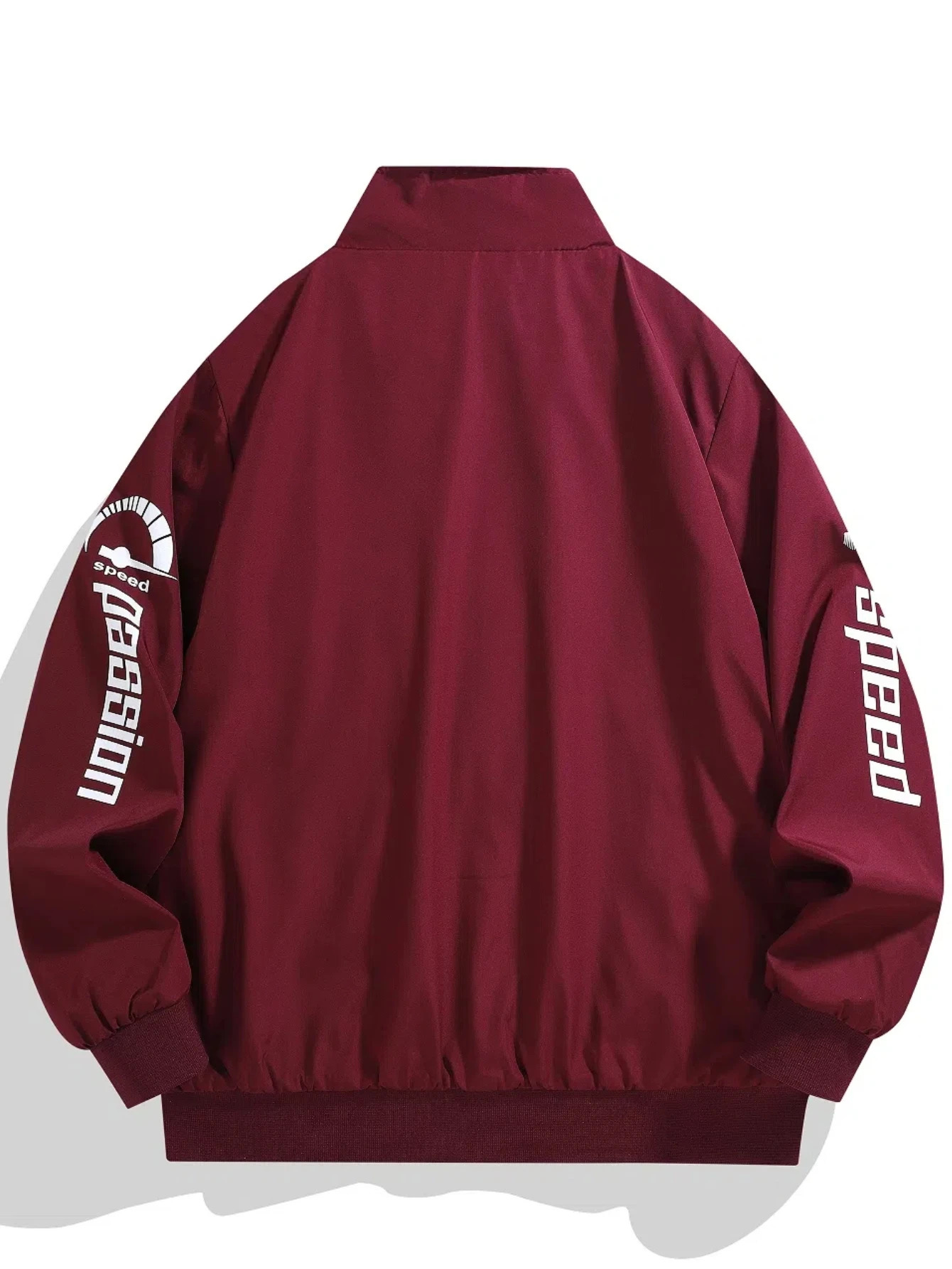 Mens Casual Sports Bomber Jacket - Racing Suit Zipper Opening Stand Collar Long Sleeve with Letter Print - Perfect Matching Casual Wear 251222