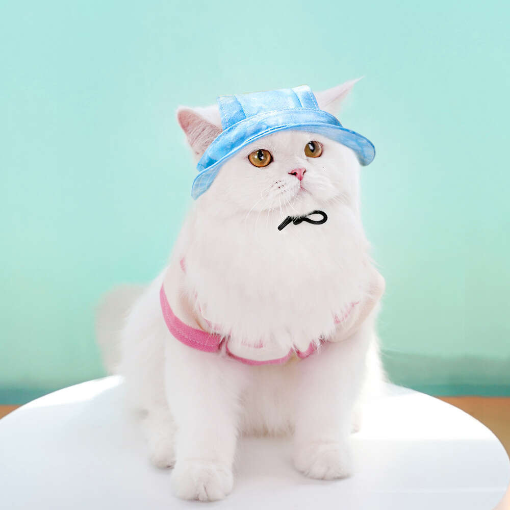 Summer Sunshade Sun Protection Cat Anti-Shedding New Adjustable Drawstring Fisherman Hat 2026 Dog Pet pet supplies Supplies Wholesale