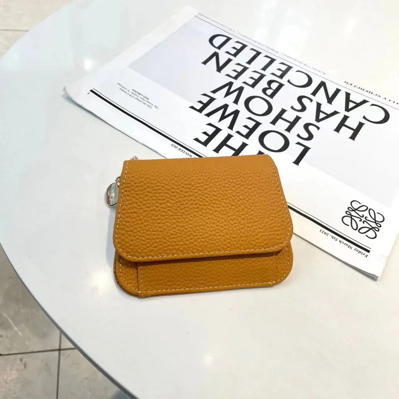 Korean Style Short Wallet Pure Leather Inner And Outer Top Layer Cowhide Zipper Coin Purse Fashionable RFID Multi-Card Slot 251225