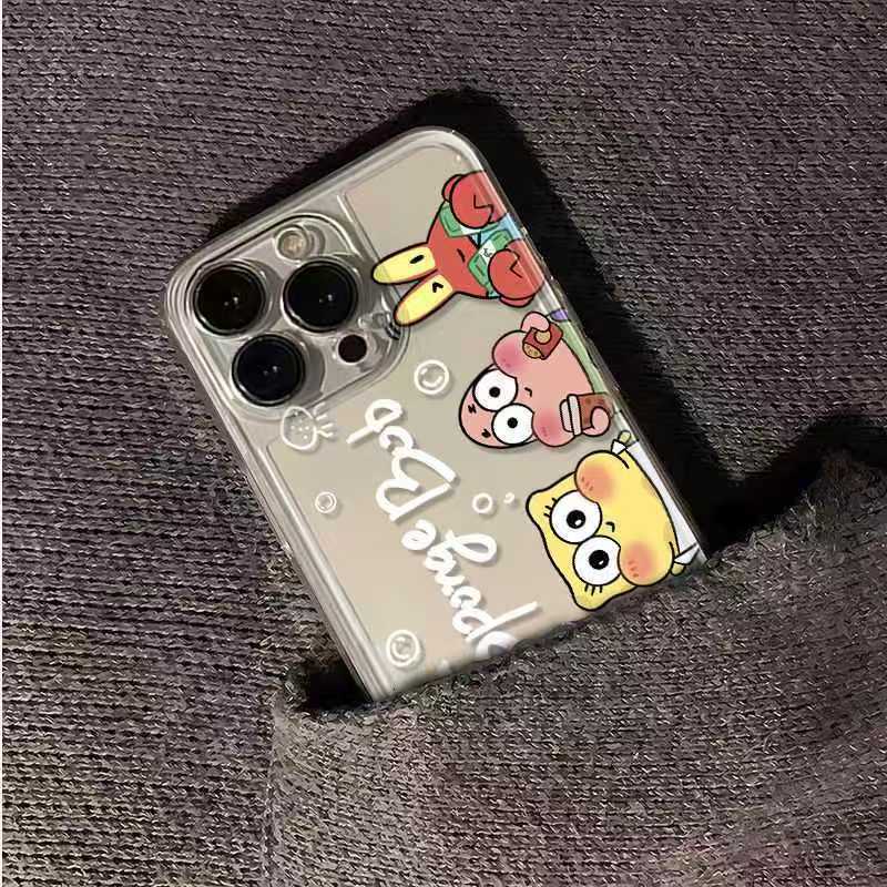 Paipai SpongeBob SquarePants Compatible with 17PRO Apple 16PROMAX/15PRO Phone Case 14 Cartoon 13P