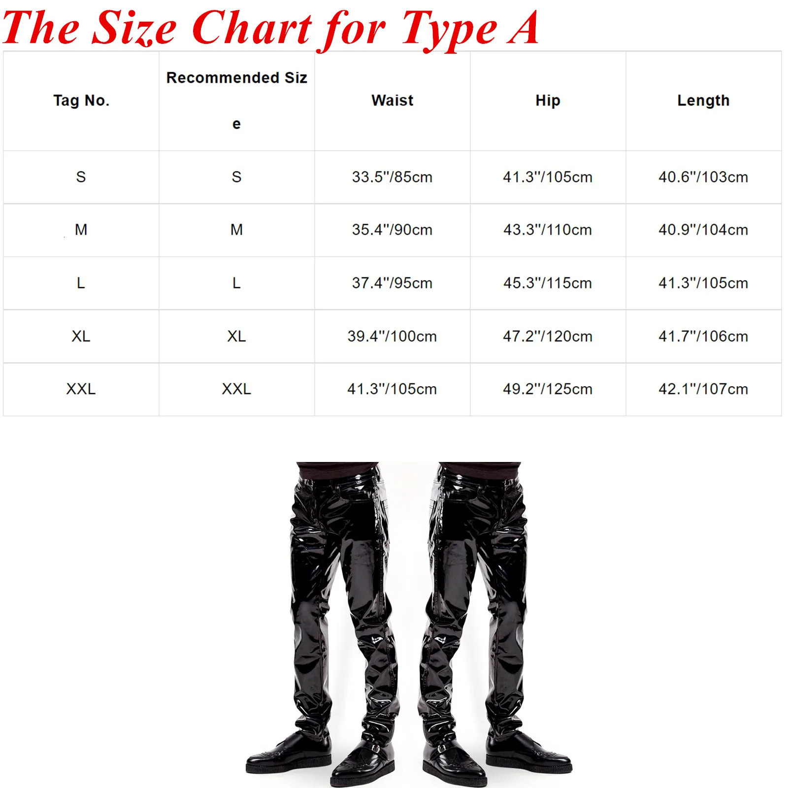 Men Latex Long Pants Shiny Wet Look PU Leather Glossy Mid Waist Straight Trousers Party Bar Nightclub Stage Show Costume 251226