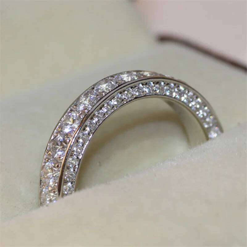 Huitan Trendy Promise CZ for Women Simple Versatile Wedding Bands Fashion Rings Luxury Proposal Engage Accessories