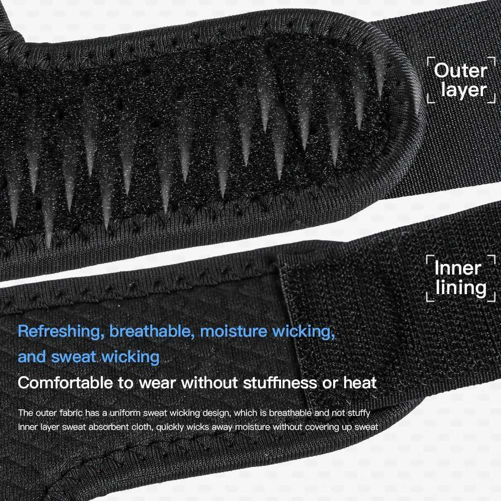 2PCS breathable inner lining wrist guard with two internal spring strips supporting adjustable wristbands with pressure bands M251226