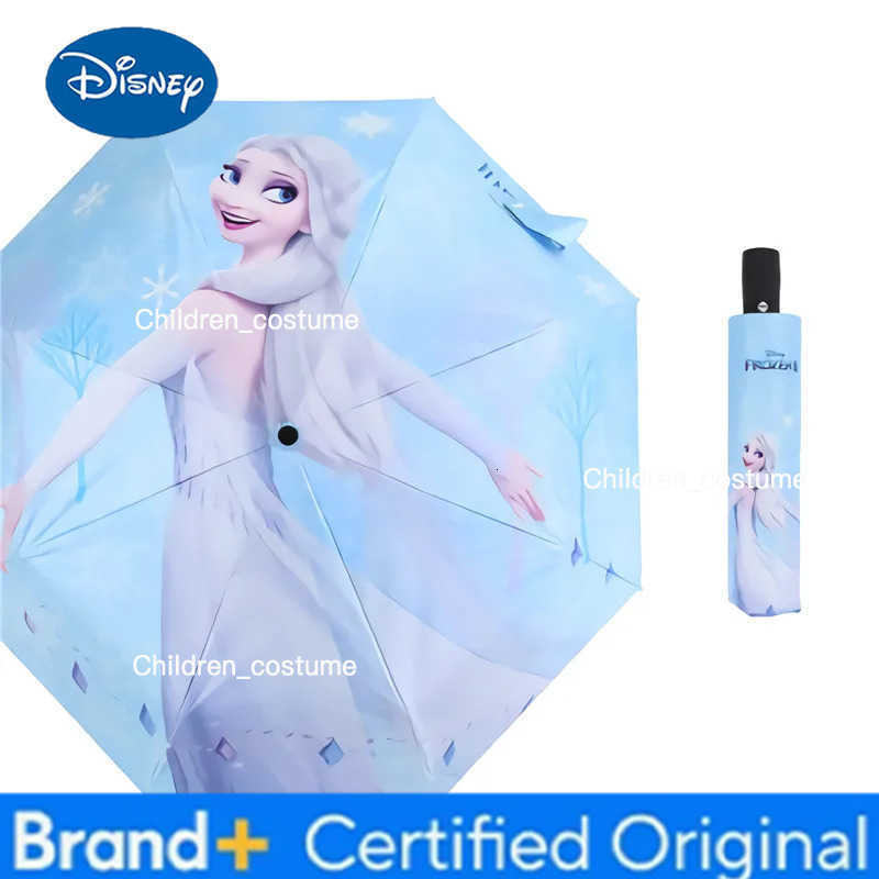 Disney Frozen Automatic Folding Umbrella Rain Women Strong 8K Waterproof Anti UV Sun Umbrellas Outdoor Kids Umbrella H251226