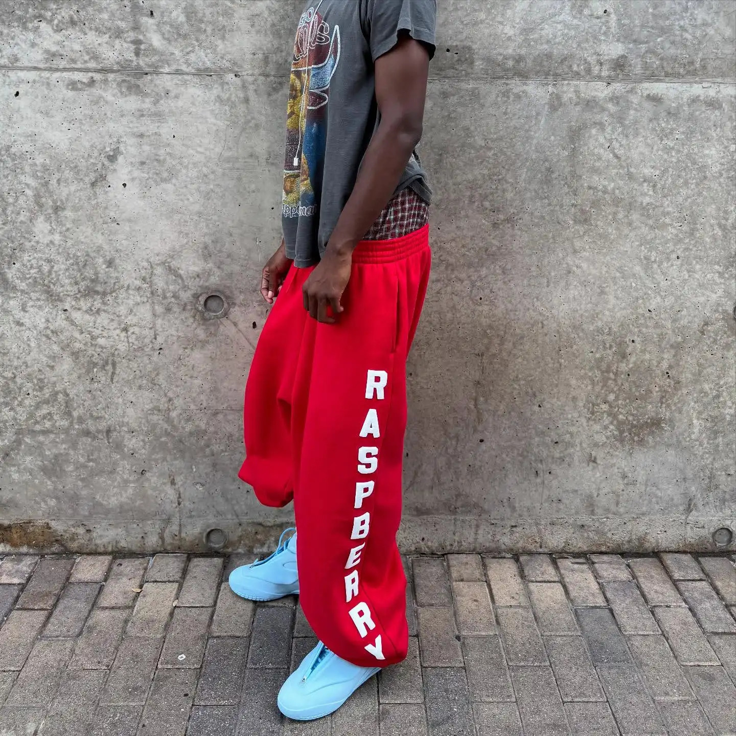 Harajuku Street Hip Hop Y2K Retro Sweatpants Camo Pattern Print Streetwear Men Unisex Casual Red Loose Pants Clothing 251226