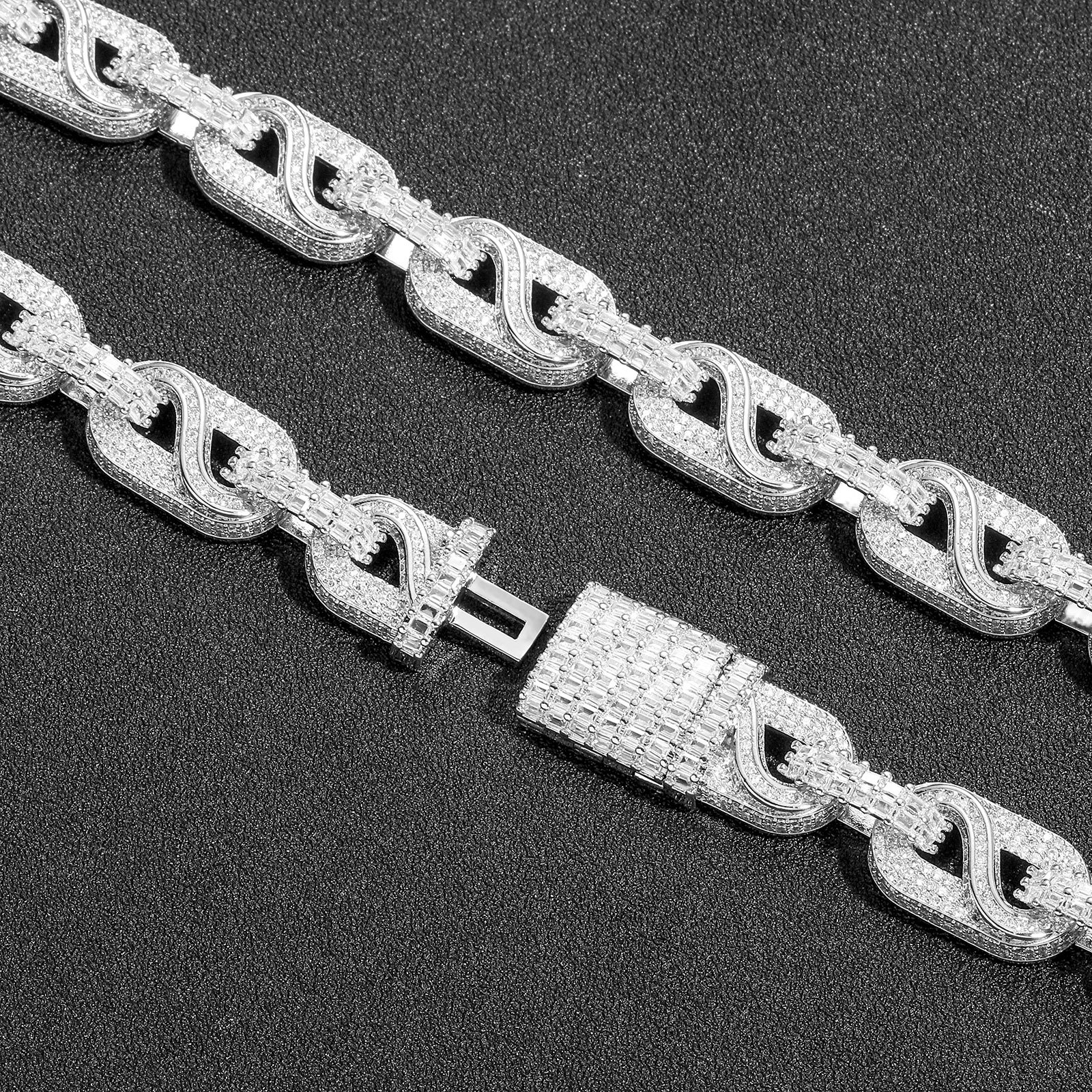 bracelet silver bracelet Cuban Link Bracelet luxury bangles luxury jewelry designer bracelet homme bracelet men mens bracelet bangle Chain shaped brac