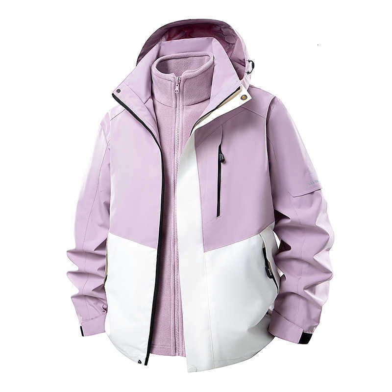 Jumper Men's Three-in-One Windproof and Water-Resistant New Model With Removable Ripple Fleece Inner Liner Outdoor Mountaineering Jacket M251226