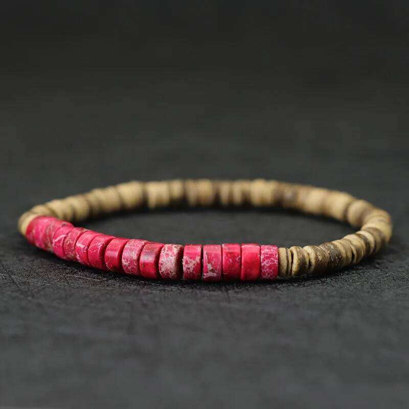 Noter Natural Wooden Bracelet Unisex Grade A Emperor Stone Braclet Coconut Bead Braslet Meditation Yoga Jewelry Accessories 25T1226
