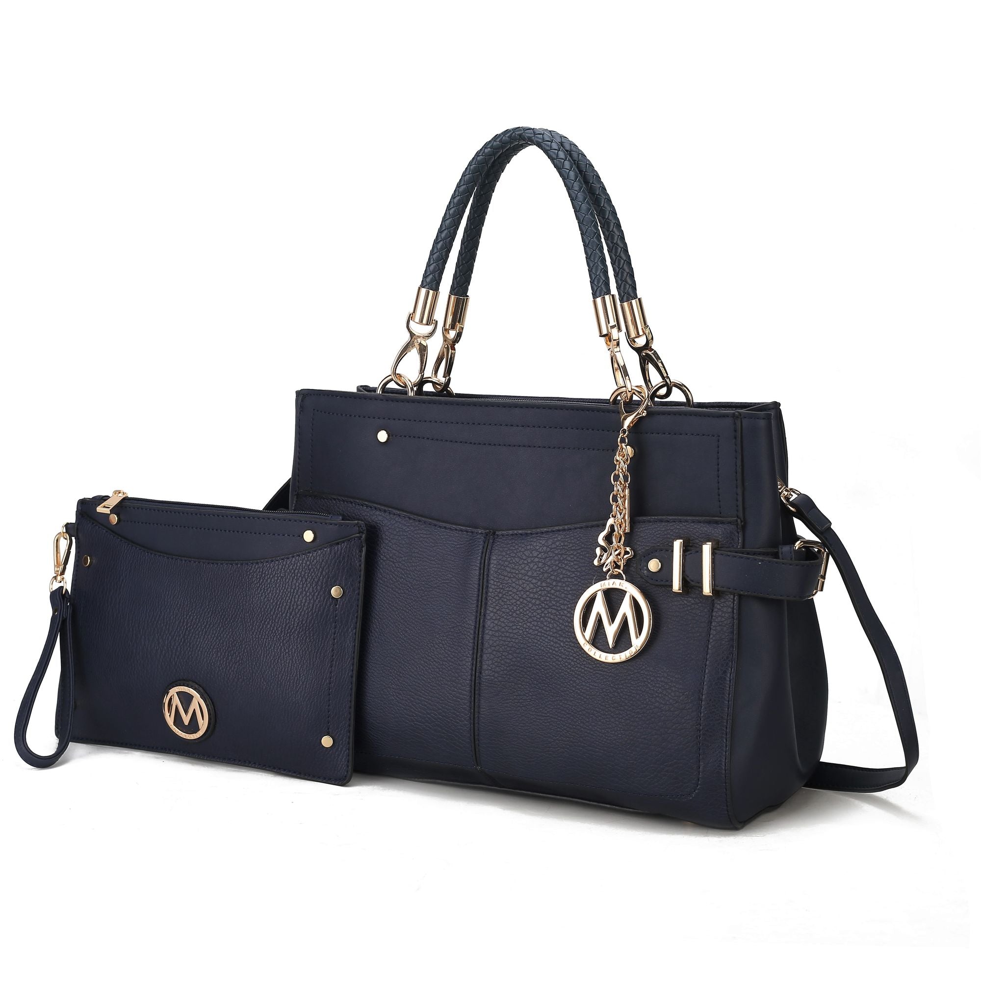 MKF Collection Tenna Satchel Handbag With Wallet Vegan Leather Crossover Womens Purse by Mia K,designer bag,totebag