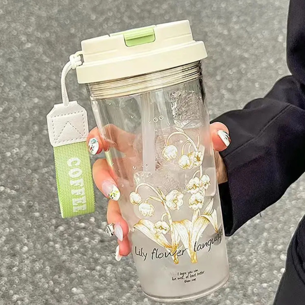 Water Cup Girl High Beauty Style with Tea Barrier Straw Cup Summer Heat Resistant 250528