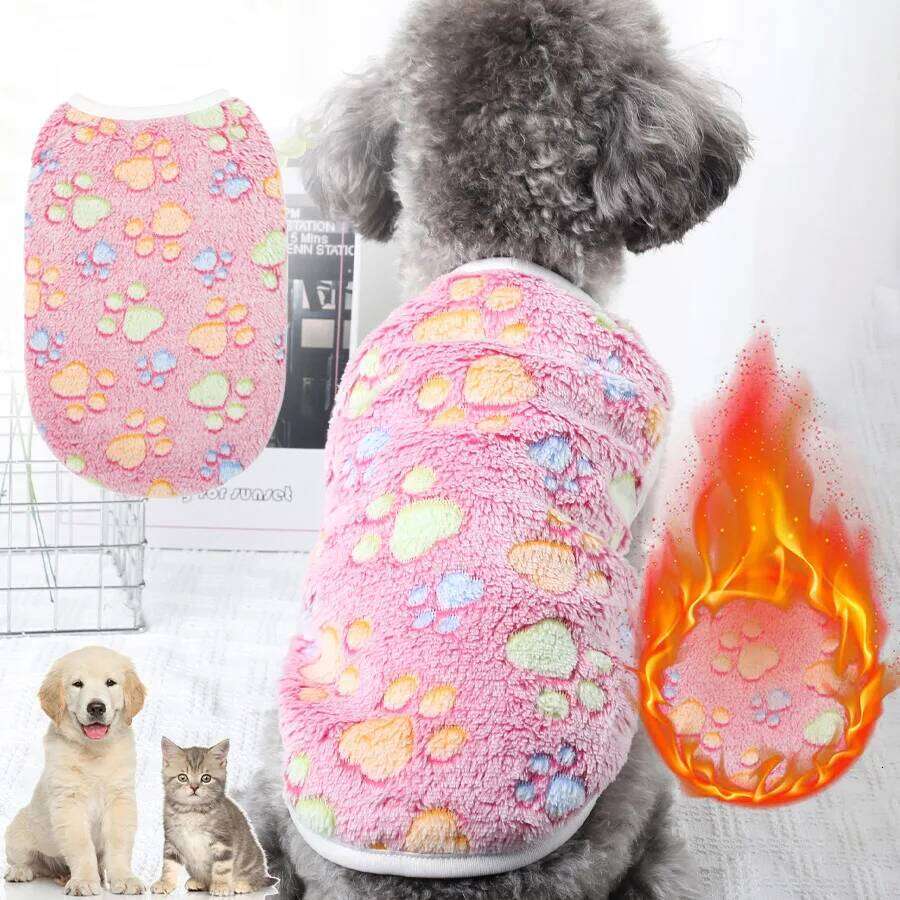 Small Dog Sweater, Flannel Christmas Vest for Chihuahua Yorkshire, Winter Warm Pullover Clothing 25T1226