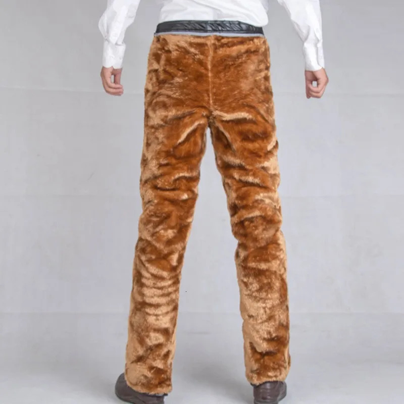 Winter Fleece Liner Motorcycle Pants Men High Waist Warm Windproof Waterproof Pu Leather Mens Straight Trousers Plus Size 251226