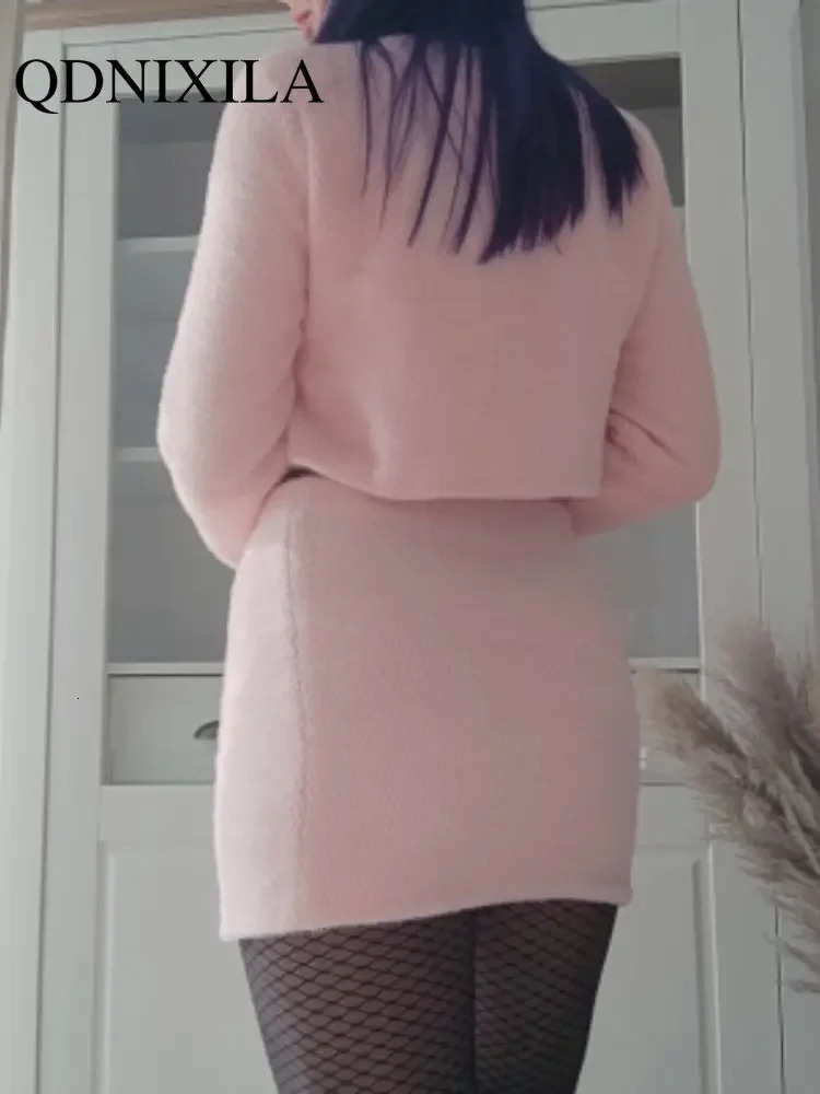 In Spring Summer Korean Fashion Sweet Womens Suits with Mini Skirt Twopieces Set Woman Dress Casual Elegant Tweed 251211