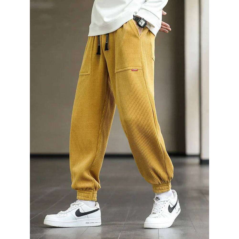 2023New Autumn Winter Corduroy Sweatpants Men Baggy Joggers Fashion Streetwear Loose Casual Harem Pants Plus Size 8Xl