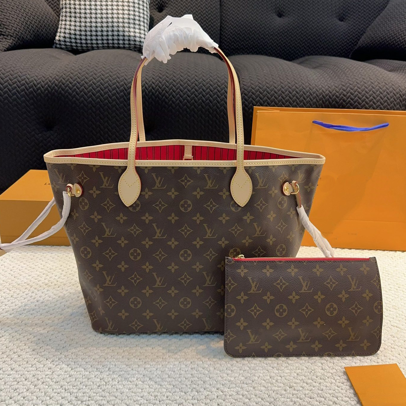 designer bag nnvever fullle Bag Women Classic Fashion Handba mm size New grain cowhide texture with bag new medium bag High quality bag shoulder bag 100A.