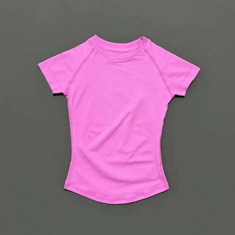 HISTELLO Impact Short Sleeve Top Seamless Yoga Leotard Clothing Women Gym T Workout Running Shirts Fitness Sports Vest 25T1226