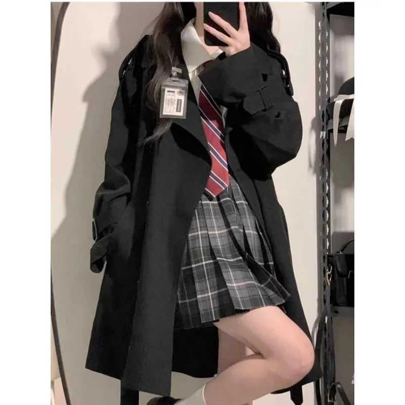Autumn new oversized and high-end British casual trench coat for womenT251226