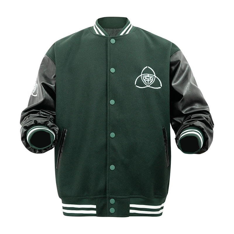 Mens Vitage varsity jacket Faux Leather Sleeve Letterman Lightweight bomberstyle Baseball jacket 90S windbreaker Streetwear 251222