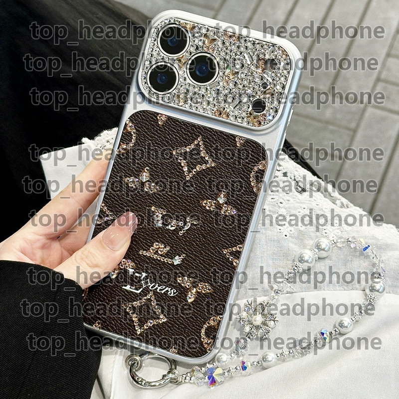 Top Luxury Bling Crystal Glitter Phone Cases For Iphone 17pro max 16 15 14 plus 13 Pro Max Phone Case Fashion Women Designer Rhinestone Diamond Soft Silicone Case