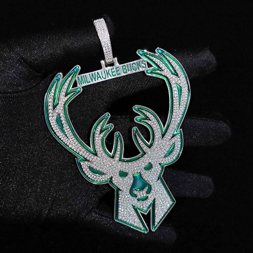 Irregular Shape Antler Pendant Necklace - Unique Cut Design, Custom Name/Date Engraved, Jewelry for Nature Lovers, Couples Gift