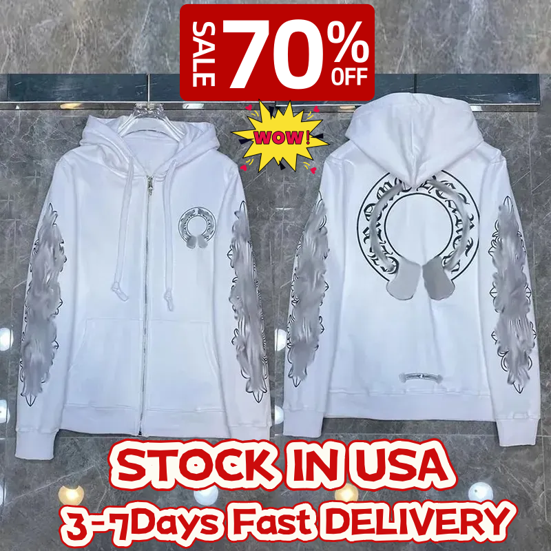 Chrome Hoodie Designer Hoodies Gothic Cross Print Men Women Cotton Sweatshirt Pullover Letter Print Jacket Zippers Long Sleev Street Sanskrit Sportwear Hoody