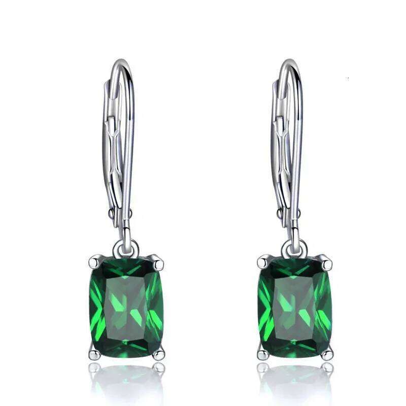 Huitan Luxury Solitaire Colored Cubic Zircon Drop Earrings for Women Simple Elegant Wedding Accessories Gift Hot Trendy Jewelry