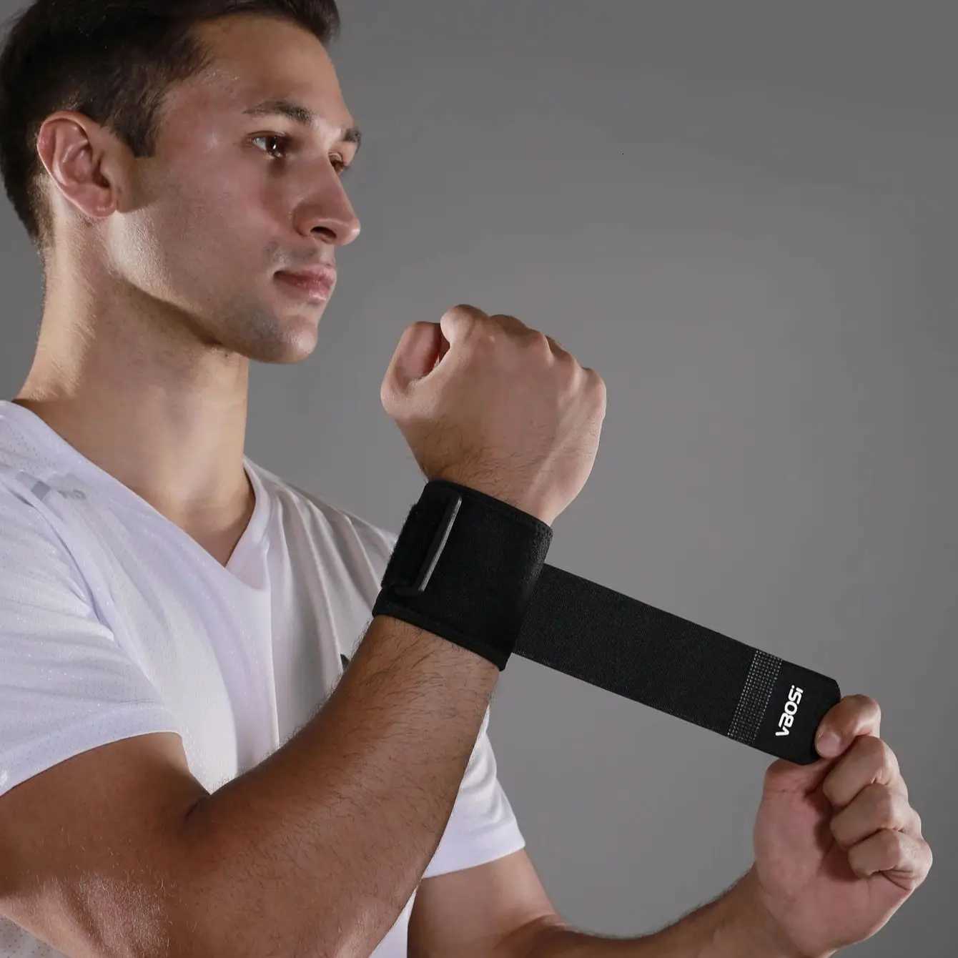 VBOSi 1 Piece Women Men Elastic Wrist Wraps Weight Lifting Brace Guard Band For Gym Fitness Protection Barbell Strap M251226