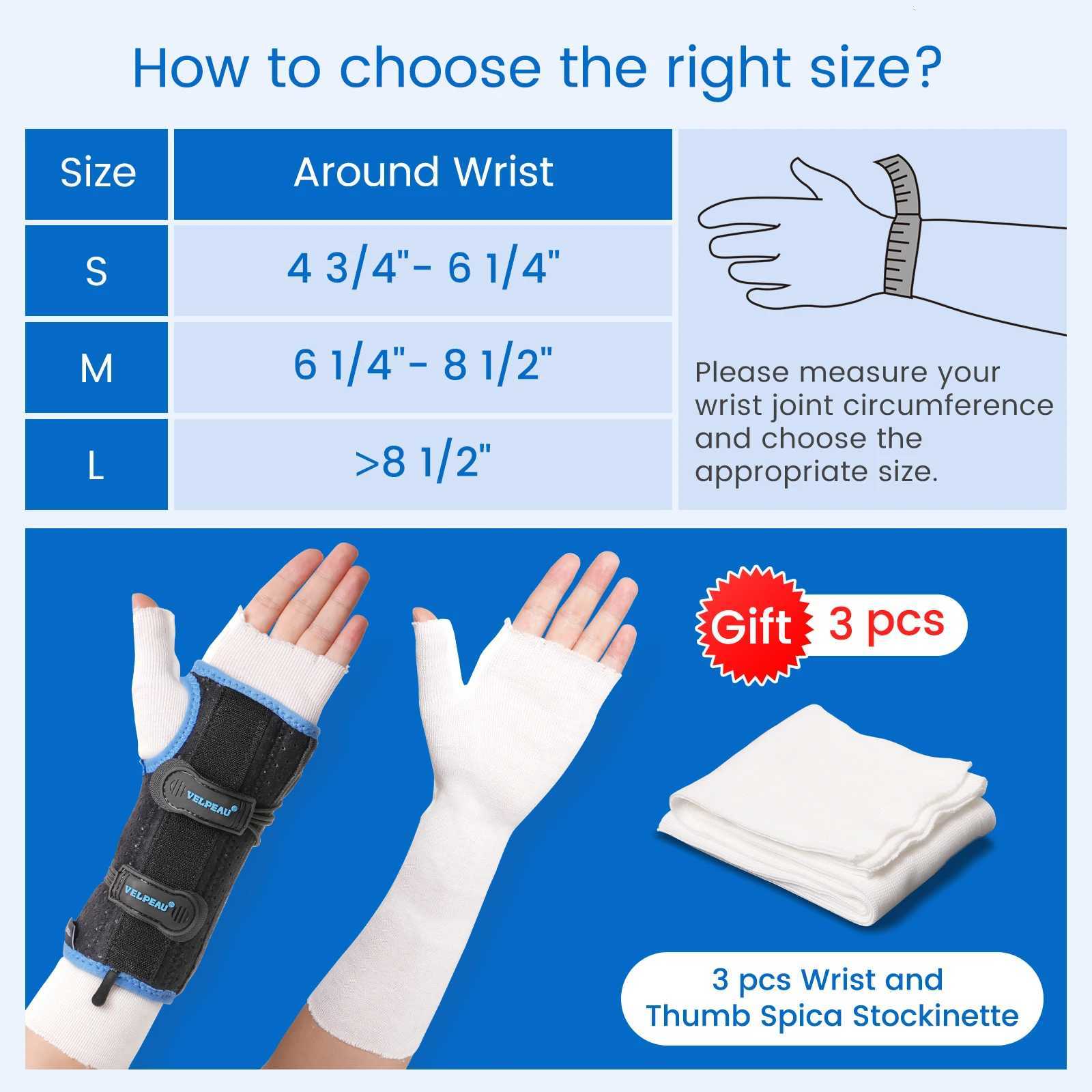 VELPEAU Wrist Brace for Carpal Tunnel Arthritis Tendonitis Sprain Injuries and Pain Relief Wrist Splint for Women Men M251226