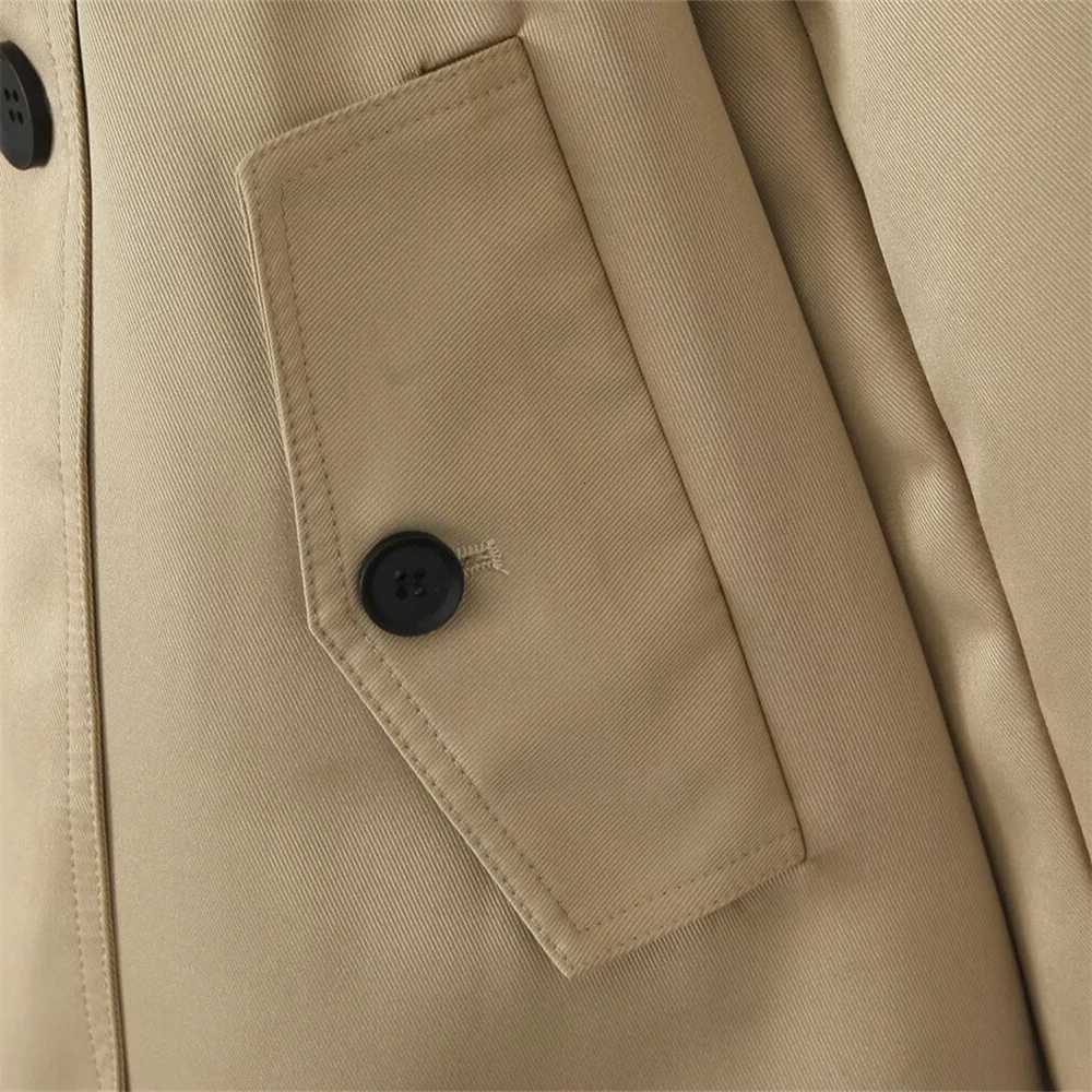 Autumn New Product Womens Wear Simple and Fashionable Long Sleeve Double breasted Belt Windbreaker CoatT251226