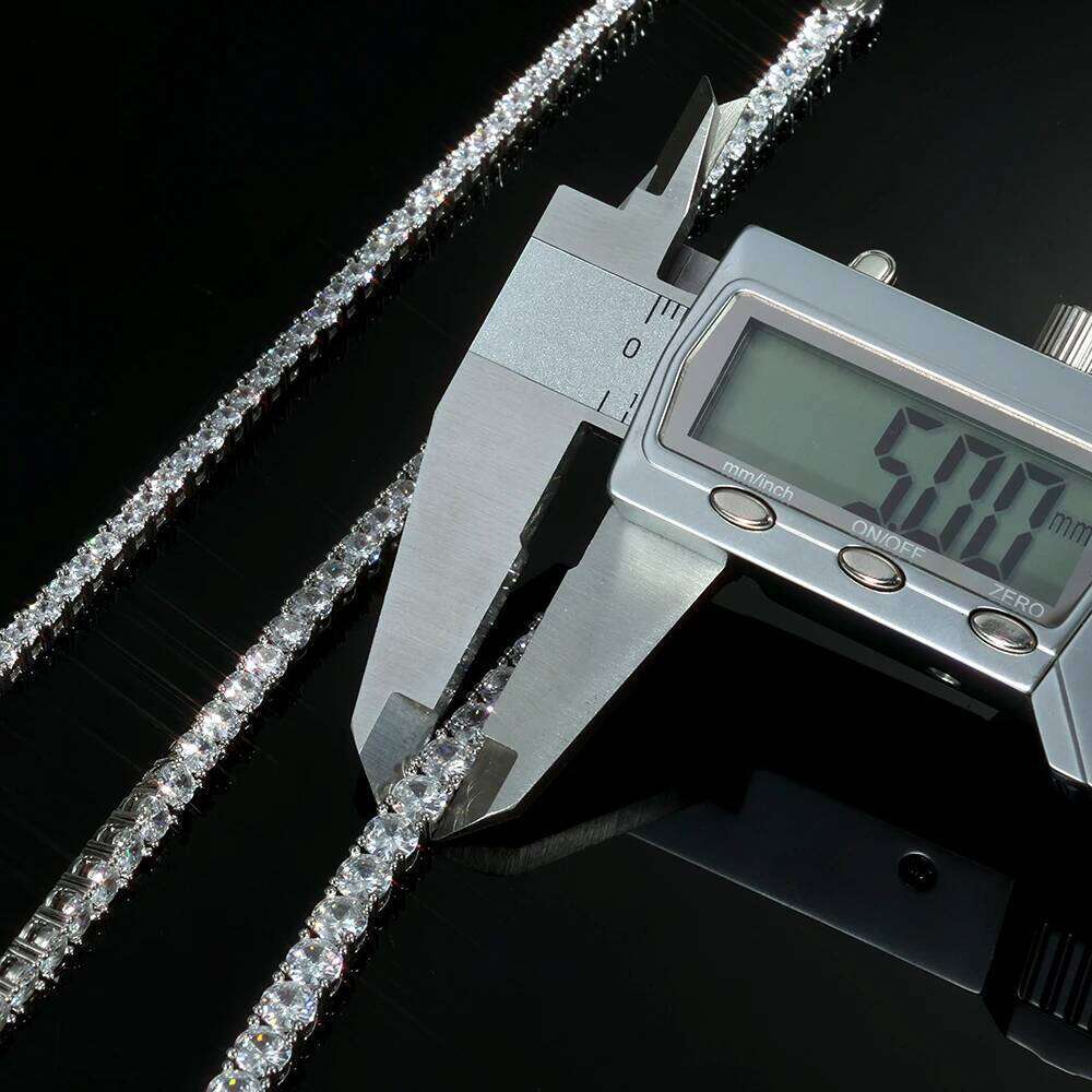 jewelry New Style Iced Out Bling Diamond Bracelet 3/4/5MM Cubic Zirconia Tennis Chain Spring Buckle Hip Hop Jewelry