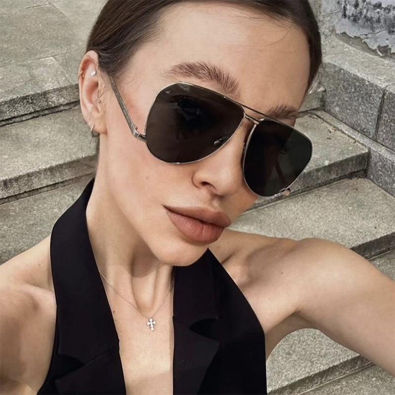 Tlofedi Sunglasses For Women Men Designer Sunglasses Polarized UV400 Round Sunglasses Fashion Classic Luxury Glasses Goggle Pilot Alloy Frame Eyewear 