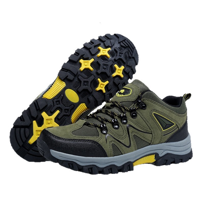 Cross-border Hot-Selling Hiking Shoes for Men, Non-Slip, Wear-Resistant, Trekking Trail Climbing Shoes, Lightweight, Cushioned, Outdoor