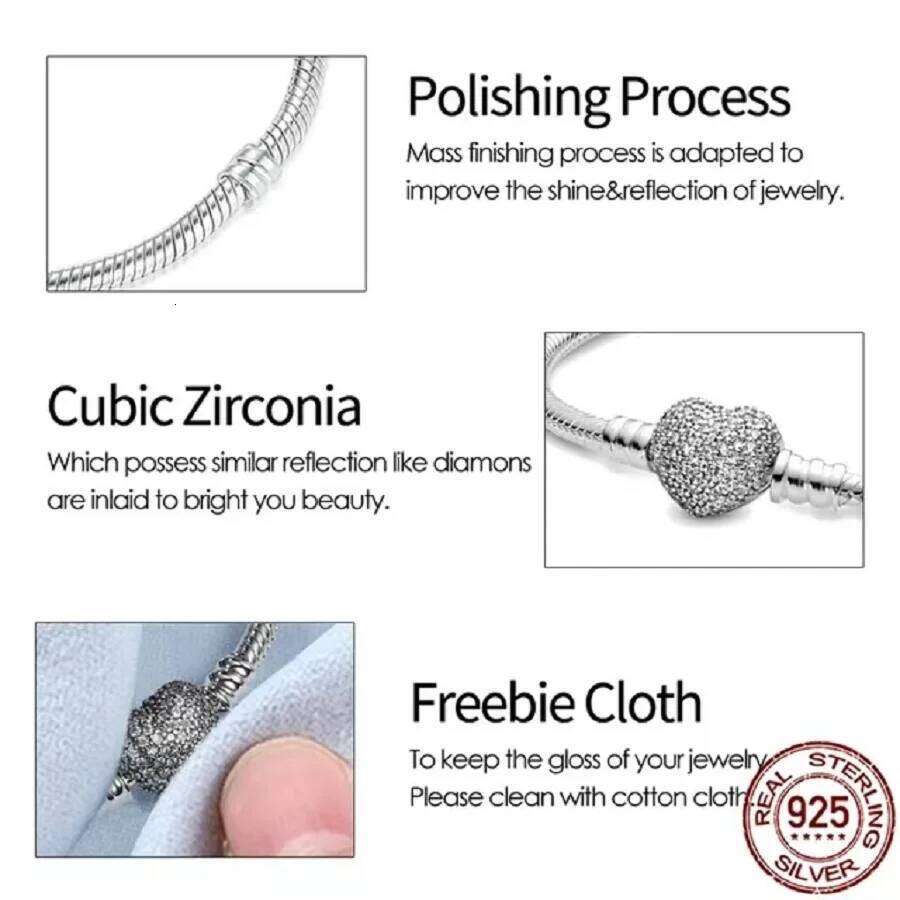 Best-selling 925 sterling silver heart-shaped crown snake bone chain, perfect for the original DlY bracelet! Ladies' birthday fa 25T1226
