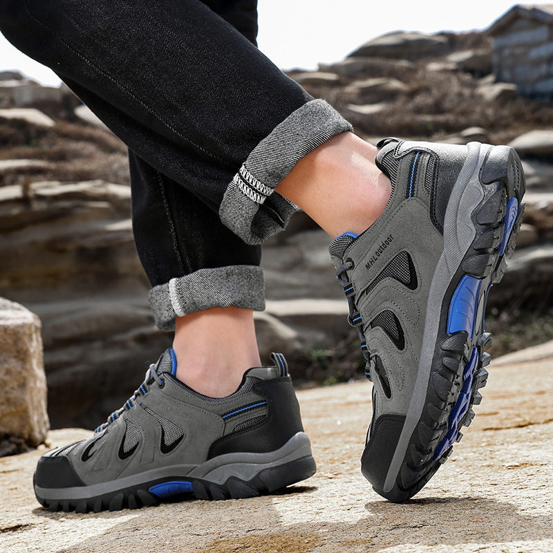 men sneakers New Outdoor Sports Large Size Rubber Sole High Top Wear-Resistant Hiking Casual Cross-Border Hot-Selling Men's Shoes Wholesale