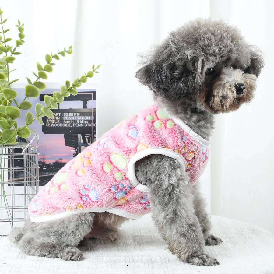 Small Dog Sweater, Flannel Christmas Vest for Chihuahua Yorkshire, Winter Warm Pullover Clothing 25T1226