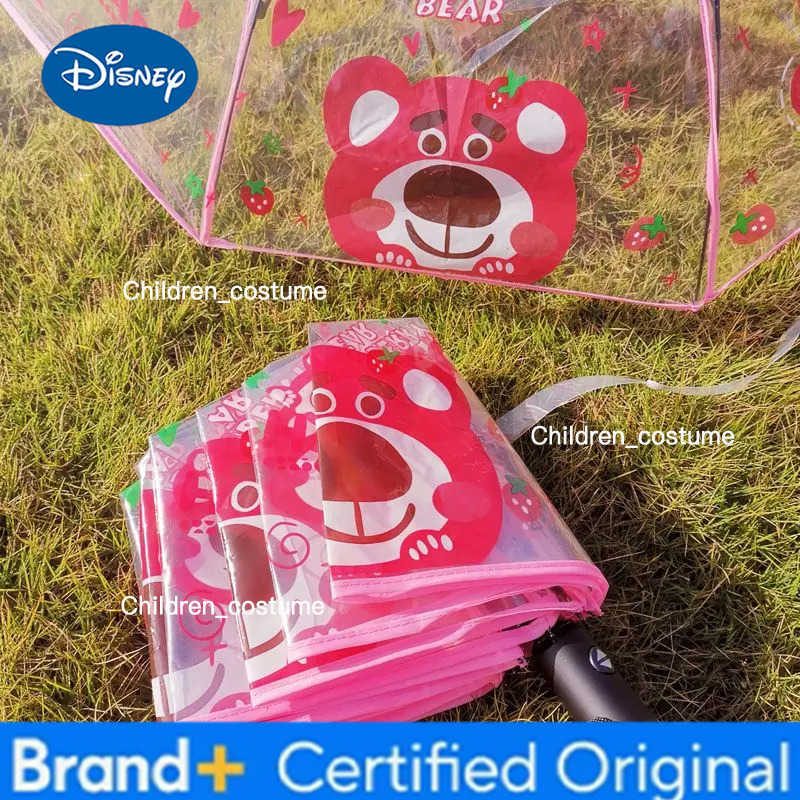 Disney Lotso Creative Simple Cartoon Fully Automatic Umbrella Gift Sweet Cute Anime Character Kawaii Folding Umbrella Wholesale H251226