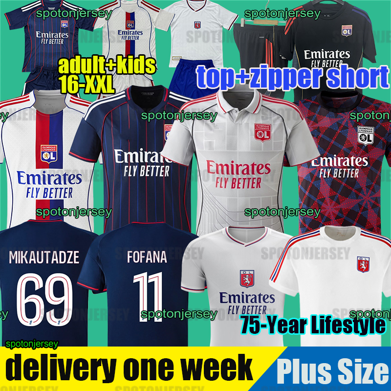 3xl 4xl lyon MIKAUTADZE Maillot de foot FOFANA Soccer Jersey 75-year-anniversary TOLISSO NUAMAH OL 75th football shirts T.ALMADA equipment lyon jersey 2025 2026