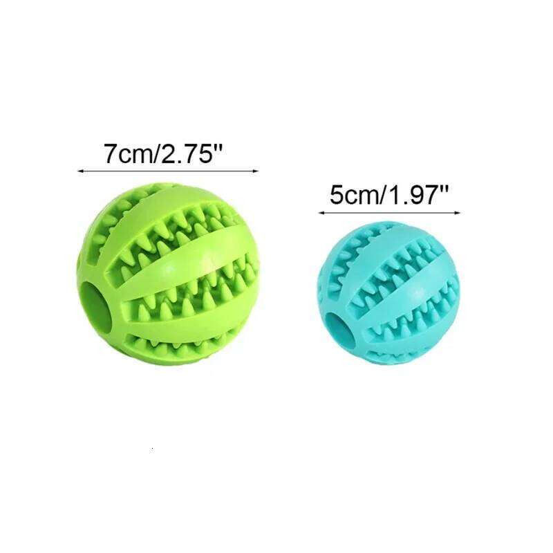 Dog Interactive Rubber Puppy Chewing Toys Pet Tooth Cleaning Ball Cats Pets Food Treat Feeder Silicone Balls Toy 25N1226