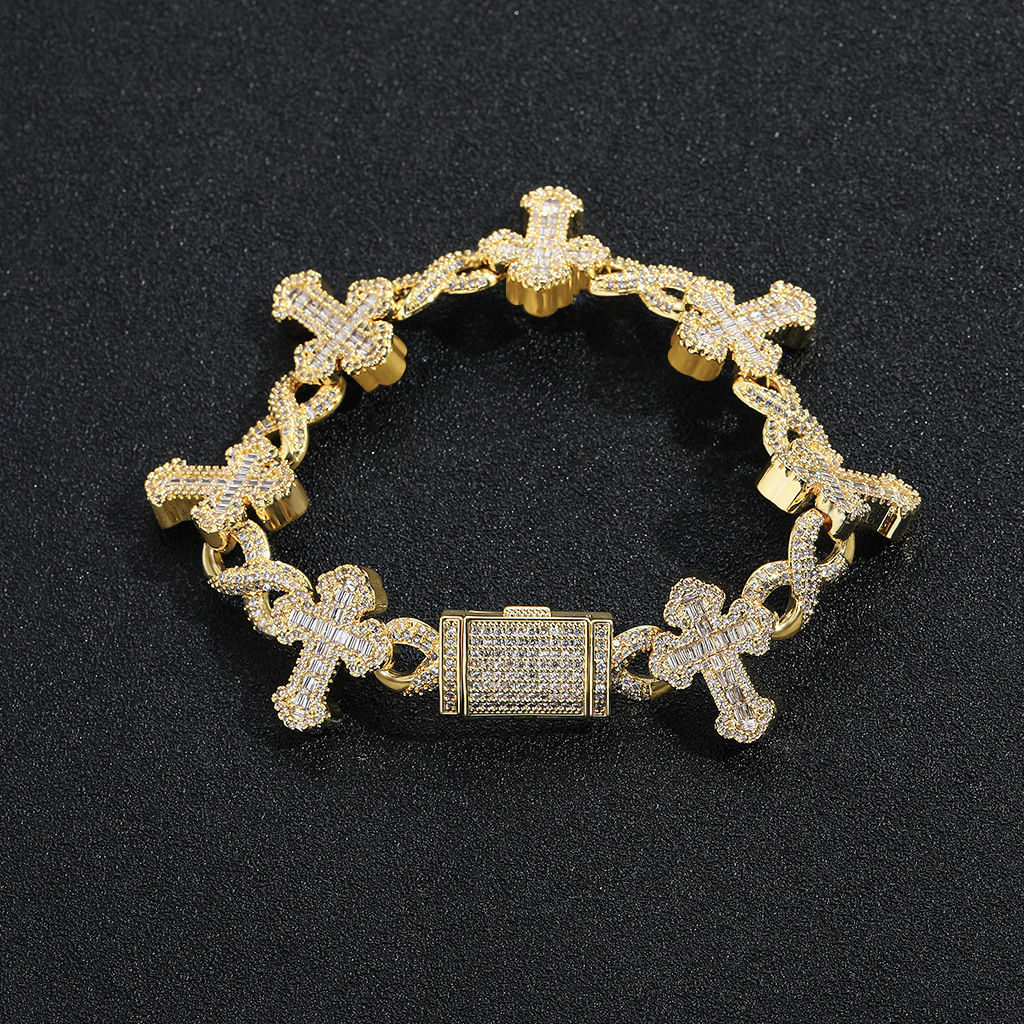 bracelet silver bracelet Cuban Link Bracelet luxury bangles luxury jewelry designer bracelet homme bracelet men mens bracelet bangle The cross element